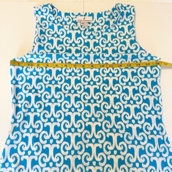 Jude Connally Beth Ikat Knit Dress in Soft Blue and White - Small - Picture 4 of 7